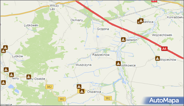 mapa Radziechów, Radziechów na mapie Targeo