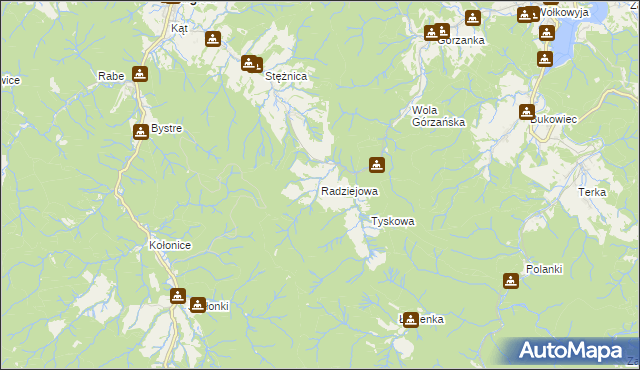 mapa Radziejowa, Radziejowa na mapie Targeo