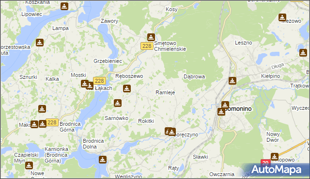 mapa Ramleje, Ramleje na mapie Targeo
