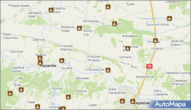 mapa Ranachów-Wieś, Ranachów-Wieś na mapie Targeo