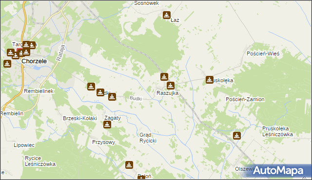 mapa Raszujka, Raszujka na mapie Targeo