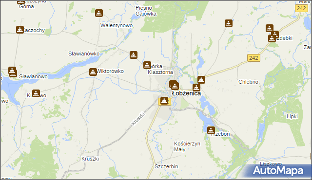 mapa Rataje gmina Łobżenica, Rataje gmina Łobżenica na mapie Targeo