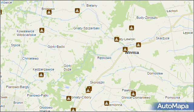 mapa Rębkowo, Rębkowo na mapie Targeo