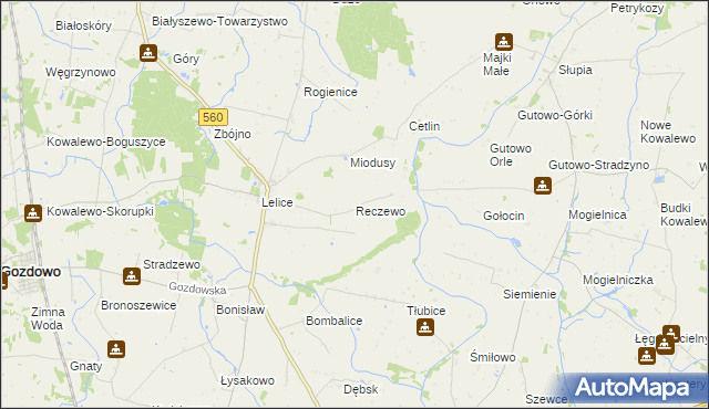 mapa Reczewo, Reczewo na mapie Targeo