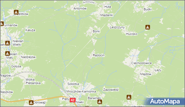 mapa Rędocin, Rędocin na mapie Targeo