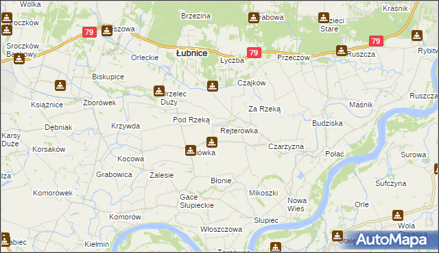 mapa Rejterówka, Rejterówka na mapie Targeo