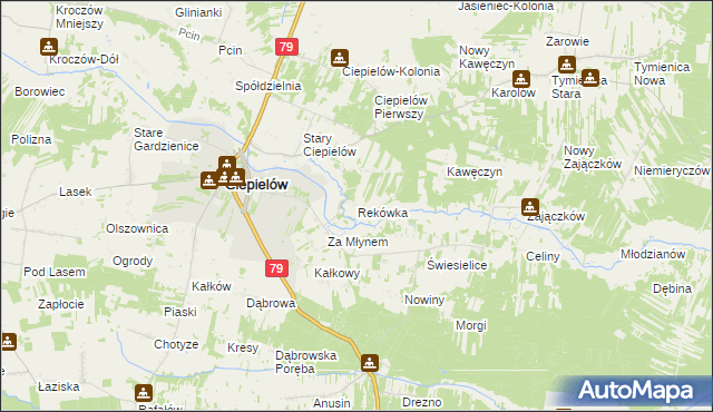 mapa Rekówka, Rekówka na mapie Targeo