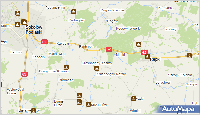 mapa Remiszew Duży, Remiszew Duży na mapie Targeo