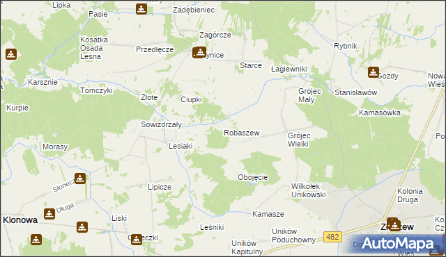 mapa Robaszew, Robaszew na mapie Targeo