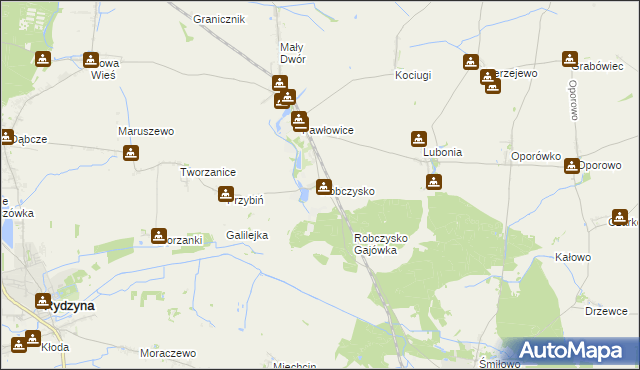mapa Robczysko, Robczysko na mapie Targeo