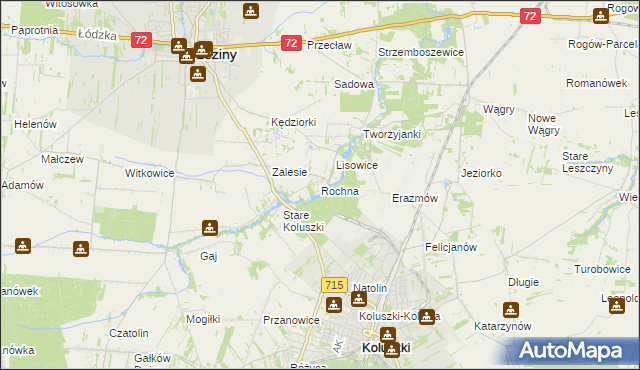 mapa Rochna, Rochna na mapie Targeo