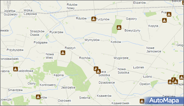 mapa Rochówek, Rochówek na mapie Targeo