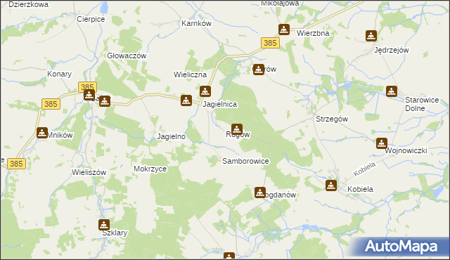 mapa Rogów gmina Grodków, Rogów gmina Grodków na mapie Targeo