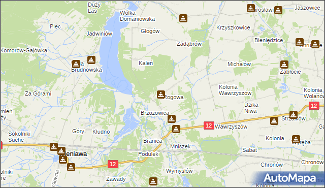 mapa Rogowa, Rogowa na mapie Targeo