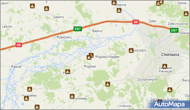 mapa Rogowo-Majątek, Rogowo-Majątek na mapie Targeo