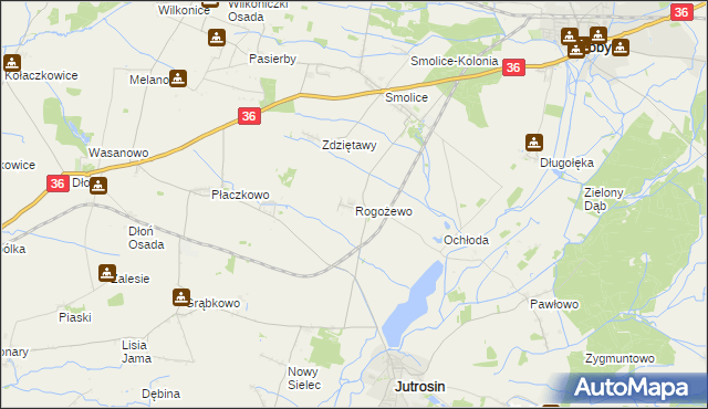 mapa Rogożewo, Rogożewo na mapie Targeo