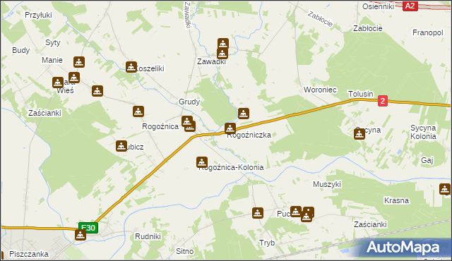 mapa Rogoźniczka, Rogoźniczka na mapie Targeo