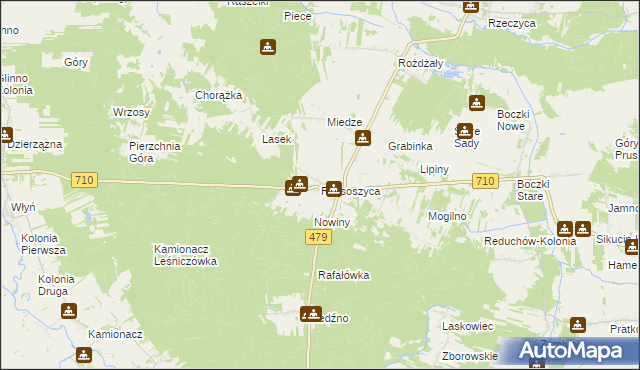 mapa Rossoszyca, Rossoszyca na mapie Targeo
