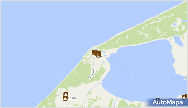 mapa Rowy gmina Ustka, Rowy gmina Ustka na mapie Targeo