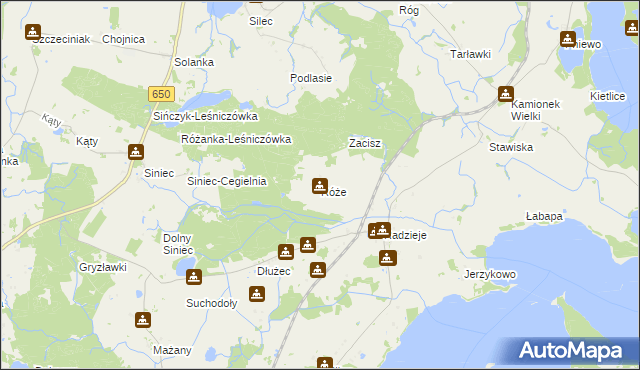 mapa Róże, Róże na mapie Targeo