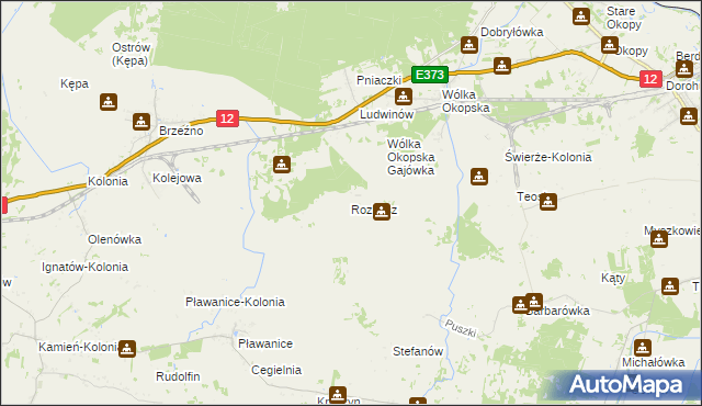 mapa Rozkosz, Rozkosz na mapie Targeo