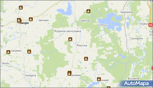 mapa Różynka, Różynka na mapie Targeo