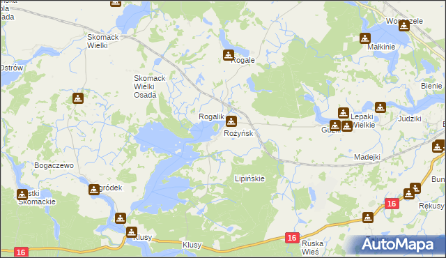 mapa Rożyńsk, Rożyńsk na mapie Targeo