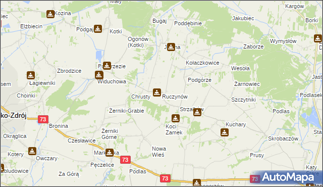 mapa Ruczynów, Ruczynów na mapie Targeo