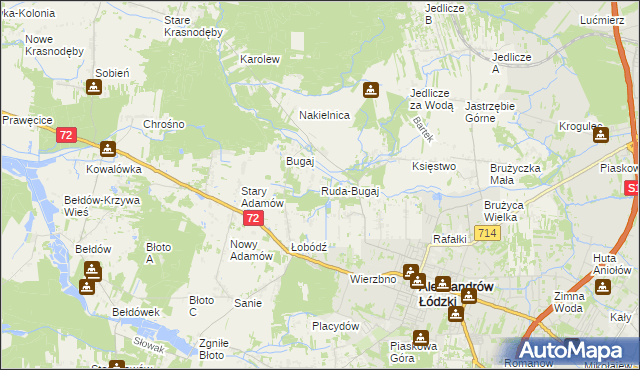 mapa Ruda-Bugaj, Ruda-Bugaj na mapie Targeo