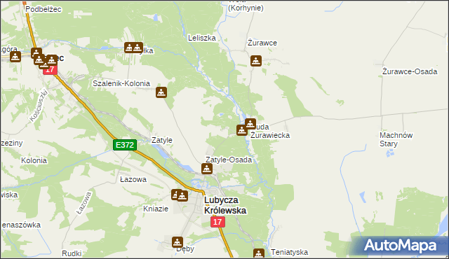 mapa Ruda Lubycka, Ruda Lubycka na mapie Targeo