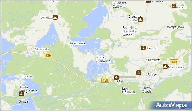 mapa Ruda Sułowska, Ruda Sułowska na mapie Targeo