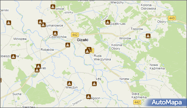 mapa Ruda Wieczyńska, Ruda Wieczyńska na mapie Targeo