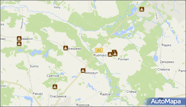 mapa Rudnisko, Rudnisko na mapie Targeo