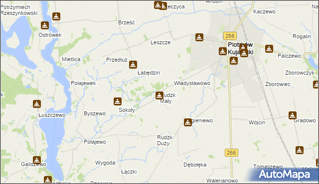 mapa Rudzk Mały, Rudzk Mały na mapie Targeo