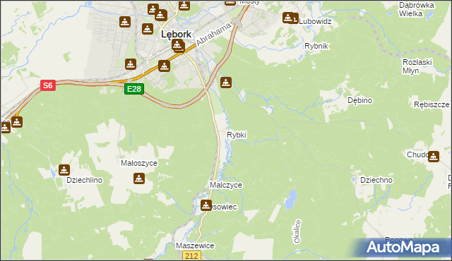 mapa Rybki, Rybki na mapie Targeo