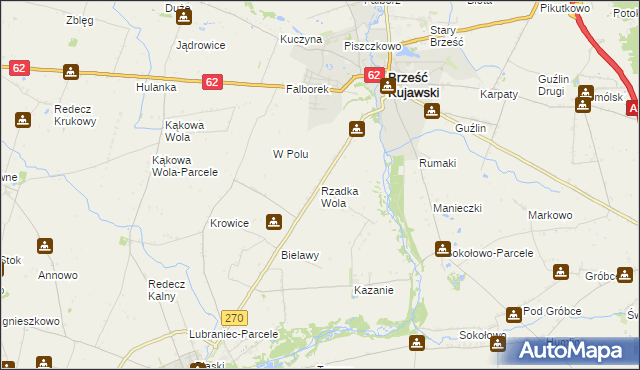 mapa Rzadka Wola, Rzadka Wola na mapie Targeo