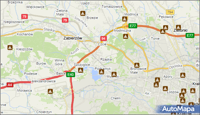 mapa Rząska, Rząska na mapie Targeo