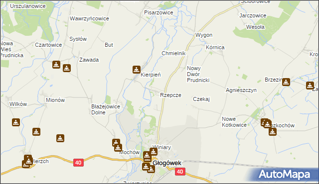 mapa Rzepcze, Rzepcze na mapie Targeo