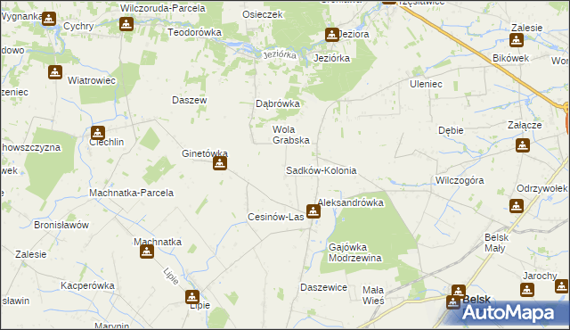 mapa Sadków-Kolonia, Sadków-Kolonia na mapie Targeo