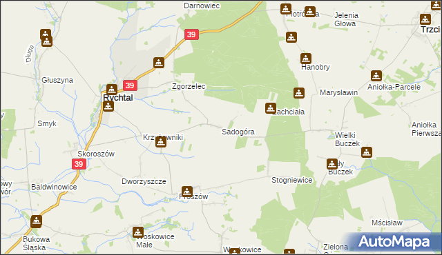 mapa Sadogóra, Sadogóra na mapie Targeo