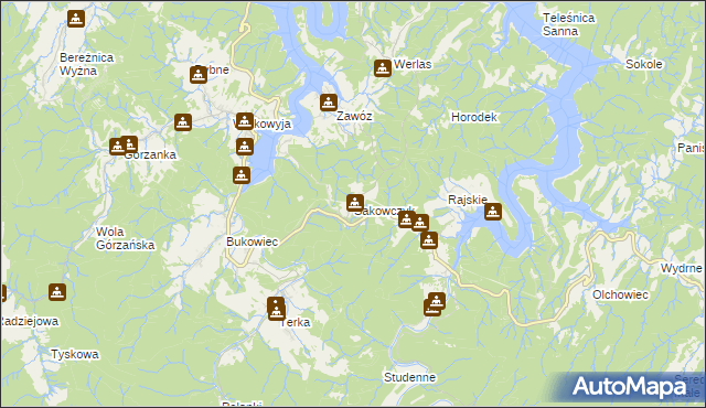 mapa Sakowczyk, Sakowczyk na mapie Targeo