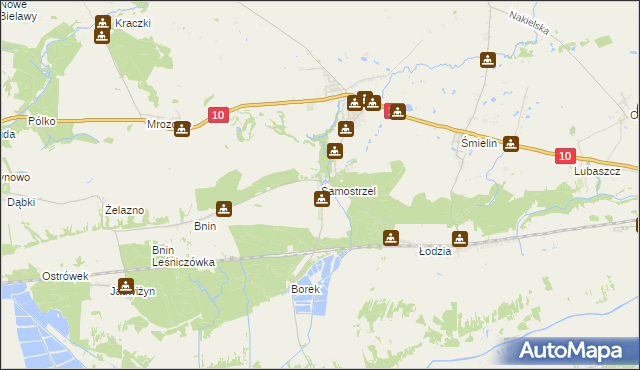 mapa Samostrzel gmina Sadki, Samostrzel gmina Sadki na mapie Targeo