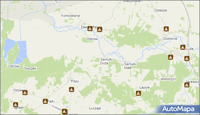 mapa Samułki Duże, Samułki Duże na mapie Targeo
