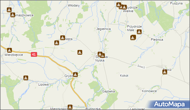 mapa Ścinawa Nyska, Ścinawa Nyska na mapie Targeo