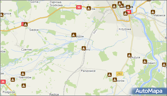 mapa Sitno gmina Ścinawa, Sitno gmina Ścinawa na mapie Targeo