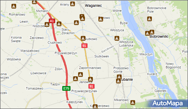 mapa Siutkówek, Siutkówek na mapie Targeo