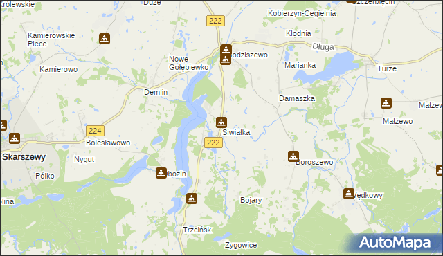 mapa Siwiałka, Siwiałka na mapie Targeo