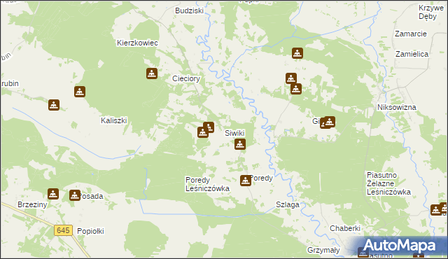 mapa Siwiki, Siwiki na mapie Targeo