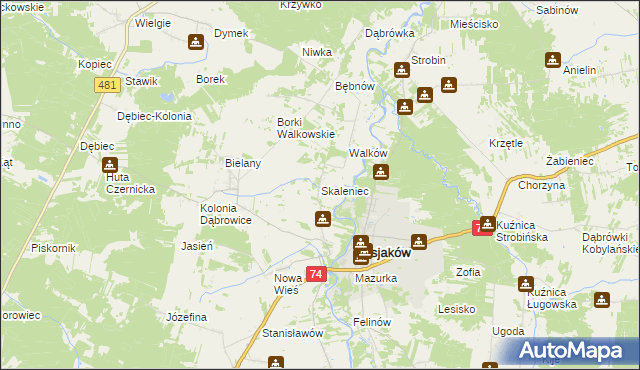 mapa Skaleniec, Skaleniec na mapie Targeo