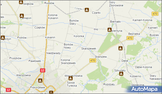 mapa Skarszewek, Skarszewek na mapie Targeo